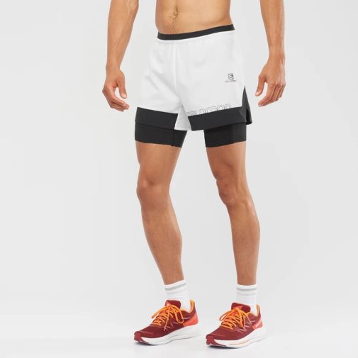 White Salomon Cross 2in1 Men's Shorts | IE OL4235